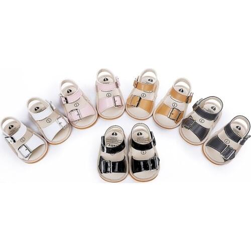 0-18M Newborn Baby Boys PU-Lether Shoes Soft Sole Summer Sneakers Sandals Shoes
