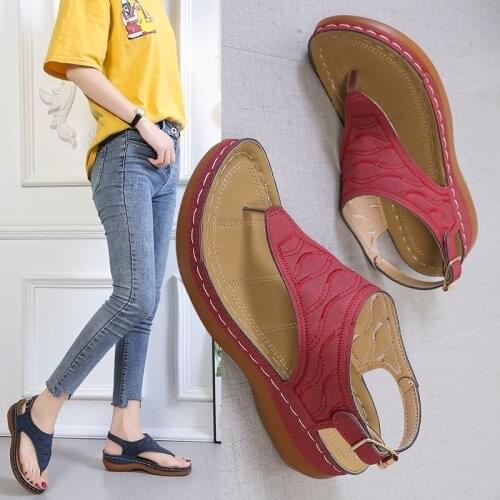 2021 New Women Sandals Summer Platform Buckle Casual Ladies Beach Shoes Rome Sandals Size 35-43 Kawaii Shoes