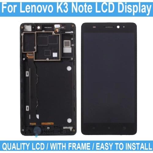 5.5 inch New LCD For Lenovo K3 Note Digitizer Screen Display Assembly With Frame For Lenovo K3 Note Replacement Repair Parts