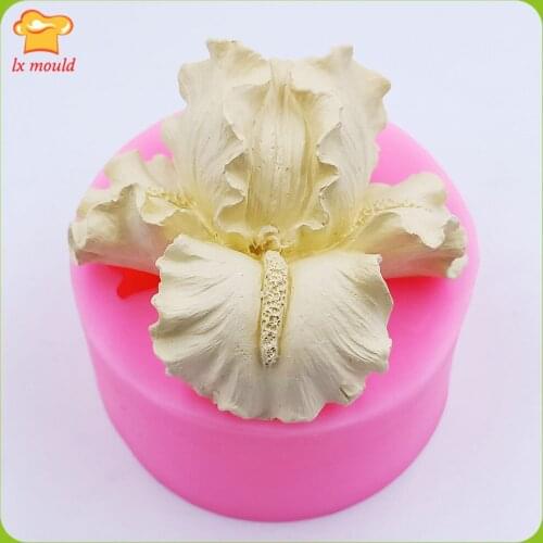 3D Iris Flower Silicone Mould Cake Decorating Mold Chocolate Icing Baking Fondant