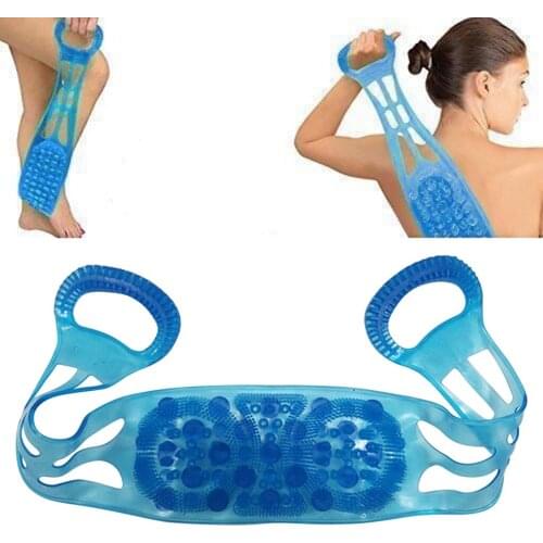 Back Massage Scrubber Dual Sided Back Scrubber Body Massage Brush Silicon Back Wash Bar Bathroom Supplies