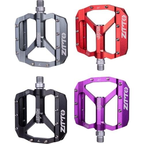 MTB Bicycle Bearing Aluminum Alloy Ultralight Flat Pedal Bike Good Grip Lightweight 9/16 Pedals Cycling Hollow Anti-slip Pedal