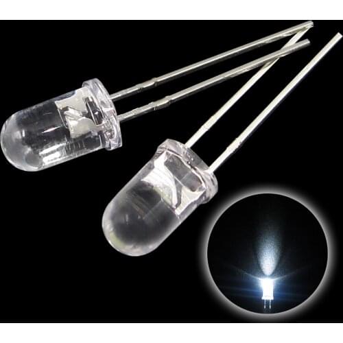 100pcs/lot 5MM Led Diode Kit Mixed Color Red Green Yellow Blue White Light Emitting Lamp Assorted Kit