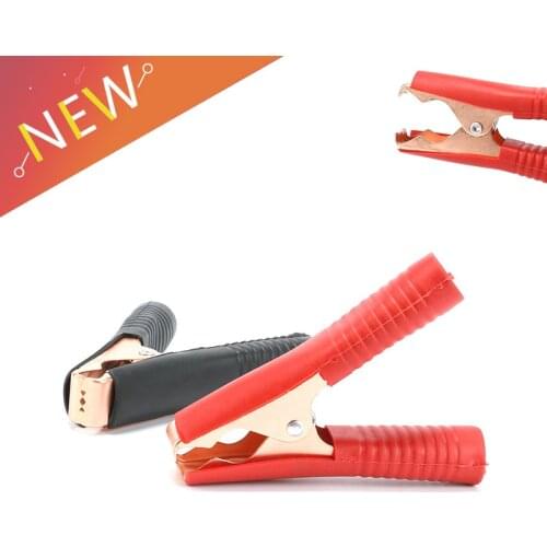 2pcs/lot Car Alligator Clips Battery Clamps Crocodile Clip 100A Red+Black All-inclusive high quality alligator clip battery clip