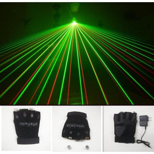 2015 Newest Green And Red Laser Gloves With 2pcs Laser 1pcs Green +1Pcs Red Stage Laserman Show Gloves For DJ Club Party Show