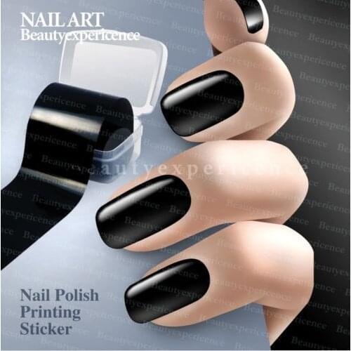 4*100cm/roll black nail Transfer foil for nail art Sexy Full Wraps Adhesive DIY Manicure Styling Tool