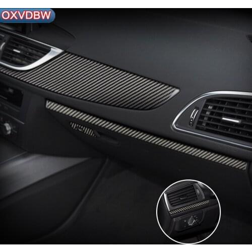 For Audi A6 C7Accessories Center Console Carbon Fiber Interior Car Dashboard Decoration Strip Panel Car-Styling Sticker2011-2018