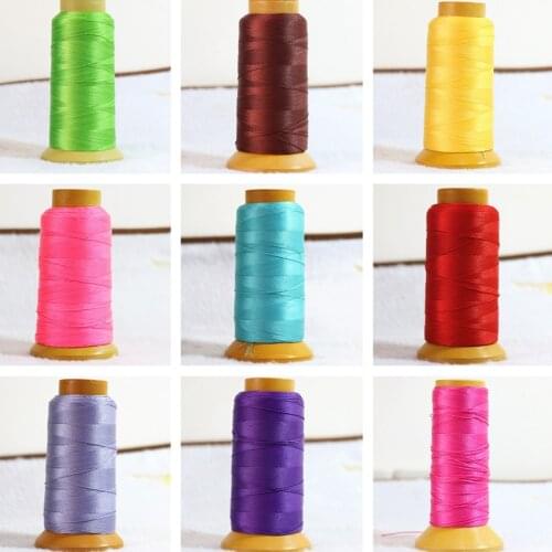 Hot sale 18 colors beads nylon silk cord thread line 0.6mm fit necklace bracelets chain jewelry findings accessories B858