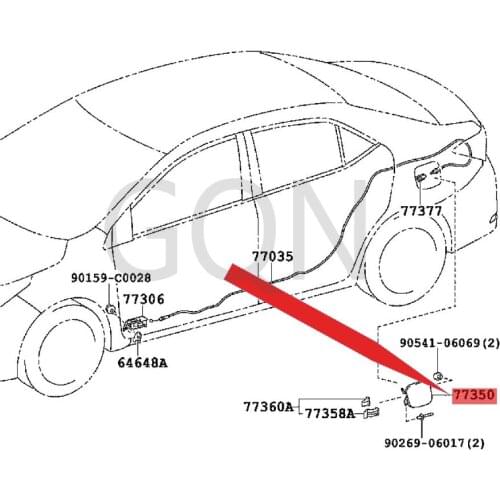 Fuel tank cover 2014-Toy ota LEV IN fuel tank door cover Fuel tank door cover clip fuel tank cover fuel tank door