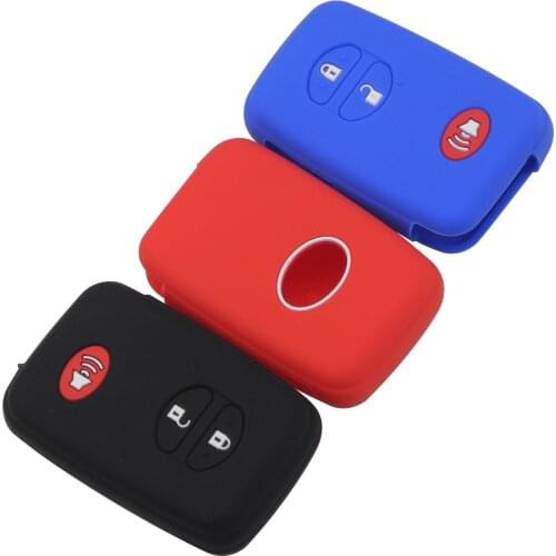 Bilchave 10pcs Silicone Car Key Case Cover 2BT For Toyota Aqua Camry Corolla RAV4 Yaris Venza 4 Runner Cruiser PRADO Vitz REIZ