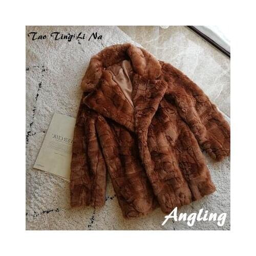 Top brand New Style 2020 High-end Fashion Women Faux Fur Coat S29 high quality
