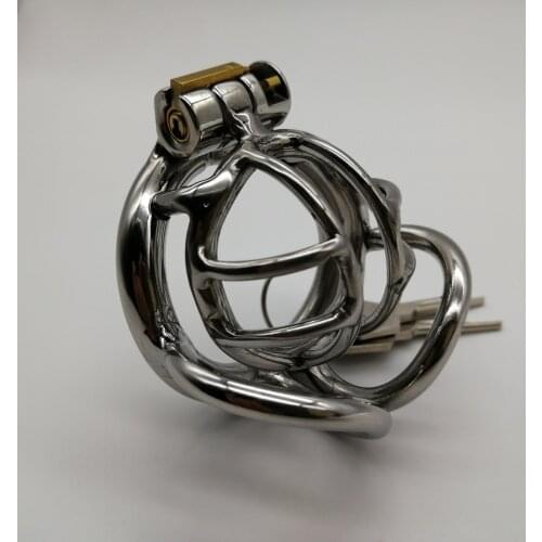 New! Prevent Extramarital Sex,MINI Cock Cage,Stainless Steel Male Chastity Device,Penis Lock,Cock Ring,Chastity Belt,Sex Toy,126