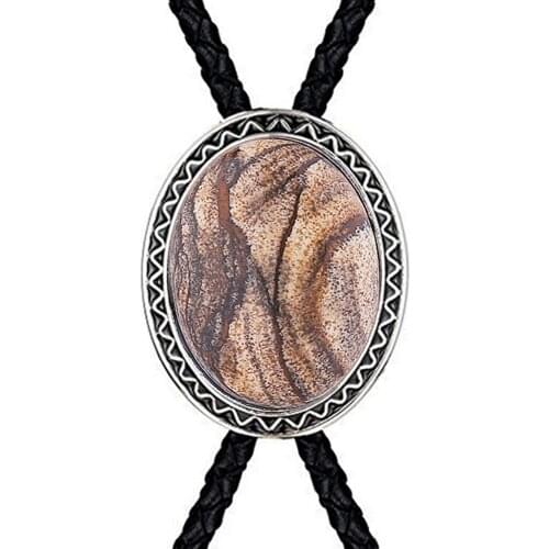 New emerald multicolor gemstone large pendant bolo tie Indian aboriginal totem male and female bolo collar tie rope