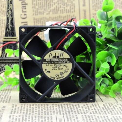 Original FOR ADDA xixi Cooling fan AD0824HB-A70GL 8025 24V 8cm radiator fan inverter