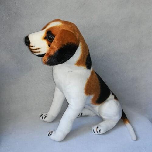 About 35cm squatting beagle plush toy soft doll birthday gift h2025
