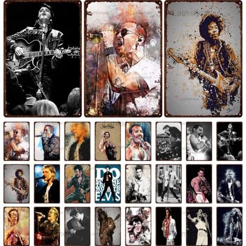 Retro Famous Pop Rock Singer Tin Sign Vintage Famous Movie Star Poster Plate Metal Sign Poster Bar Club Home Cafe Decor 6Ms-9