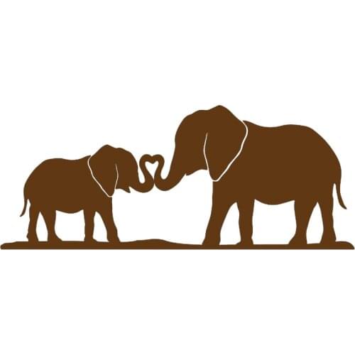 Car stying Elephant Mom Baby Nose Rolled Together Family Home Heart Car Sticker for Bumper Laptop Kayak Vinyl Decal Jdm