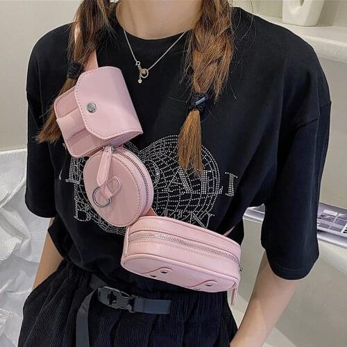 Three-in-one Belt Bag 2021 Summer New High-quality PU Leather Womens Designer Handbag Luxury Brand Mini Crossbody Bag Chest Bag