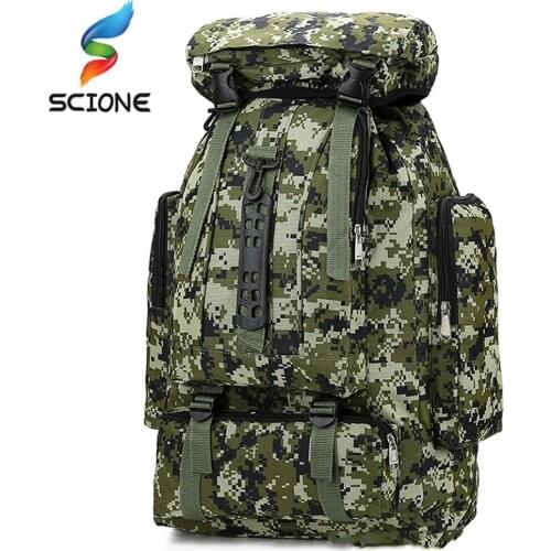Large Capacity Military Tactical Backpack Outdoor Hiking Climbing Camping Bag Camouflage Backpack Travel Rucksack XA197Y