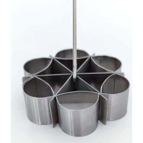 NEW Handmade Stainless Steel Rosette Cookies Patty Shell Vintage Brass Flower Mold Mould 9 cm MD-014