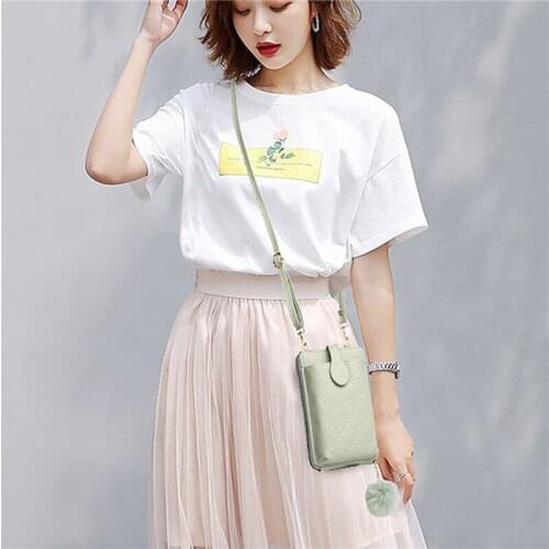 Womens Shoulder Bag Luxury Print Clutch Cards Mobile Phone Holder Shoulder Strap Money Wallets Clutch