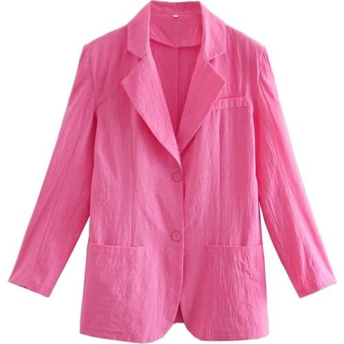 Women Cotton Suit Jacket Coat Spring and Autumn