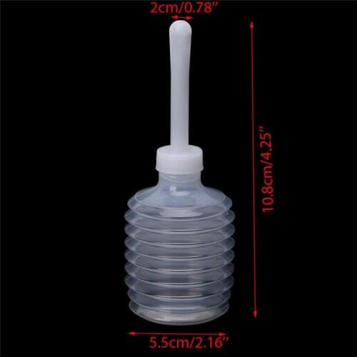 10.8cm*5.5cm Transparent Disposable Quick Enema Rectal Syringe Anal Vaginal Cleaning Douche Colon System 200ML
