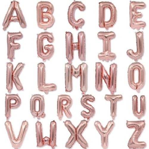 16 inch rose gold letters aluminum balloon birthday party products / anniversary / wedding accessories wholesale