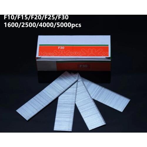 1600/2500/4000/5000pcs 10/15/25/20/30mm F10/F15/F20/F25/F30 Straight Brad Nail Pins For Electric Nail Gun Stapler Home/Gardening