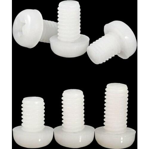 20pcs M6 M8 nylon round head screws cross round head plastic bolt