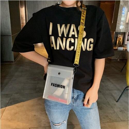 2020 Summer Fashion Womens Transparent Square Sling Bag Cool PVC Shoulder Bag Messenger Bag Mobile Bag
