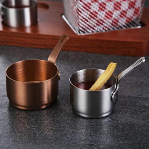 304 stainless steel steak sauce cup, tomato sauce saucer, sizzling steak sauce cup