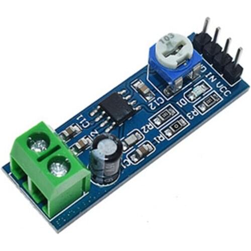 4pcs/lot LM386 audio power amplifier module 200 times gain amplifier board mono power amplifier 5V-12V Input