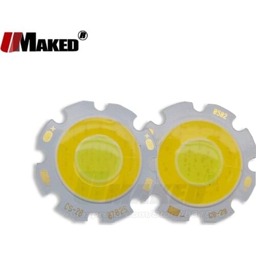 50pcs Mix Color LED Chips 3W 5W 7W 9W Dia28mm Integrated SMD COB diodes light beads for LED Bulb spotlights Ceiling lamps 3 Wire