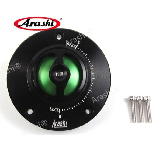 Arashi Gas Fuel Tank Cap Cover For Suzuki All Years 108mm Motorcycle Accessories CNC Aluminium 3 Mounting Spots GSXR HAYABUSA