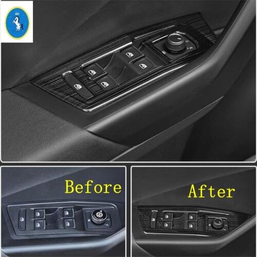 Yimaautotrims Auto Accessory Inside Door Handle Panel Surround Window Lift Switch Cover For Volkswagen T-Roc T Roc 2018 - 2020