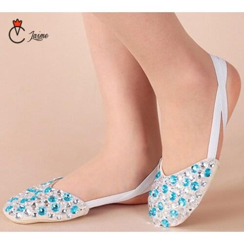 Ballet Flats Belly Dance Practice Shoes Professional Dancewear Women Beaded Shoe Pads Foot Thong Beads 13 colors available