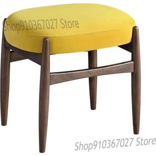 Nordic Belgian Modern Country Velvet Round Stool Net Red Dressing Stool Household Shoe Changing Stool Makeup Stool