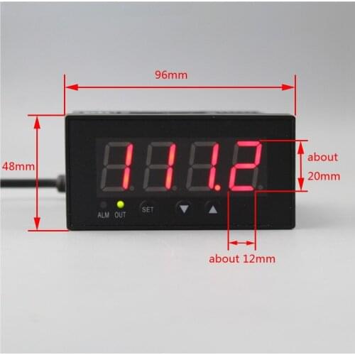 Large Digital display 96*48mm digital temperature controller with Relay output and 1 alarm relay output digital thermostat