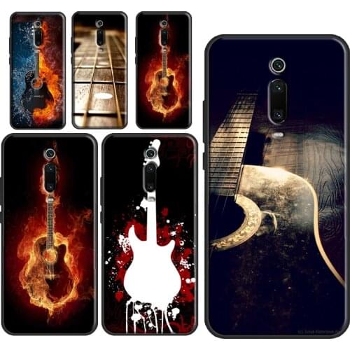 Retro Guitar Music Case For POCO X3 Pro M3 F1 F2 F3 Cover For Xiaomi Mi 11 Ultra Note 10 Lite Mi 9T 10T Pro