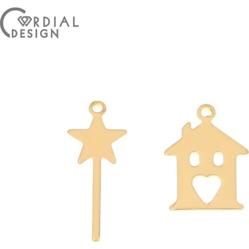 Cordial Design 100Pcs Jewelry Accessories/DIY Charms/Hand Made/Earring Pendant/Genuine Gold Plating/Jewelry Findings & Component