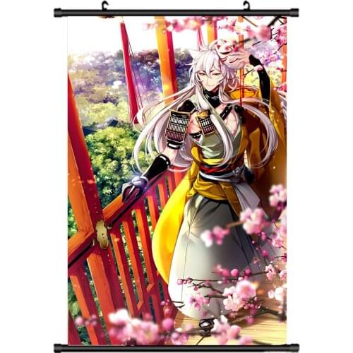 Coscase Japanese Anime Touken Ranbu Online Mikazuki Munechika & kogitsunemaru Home Decor Wall Scroll Poster Decorative Picture