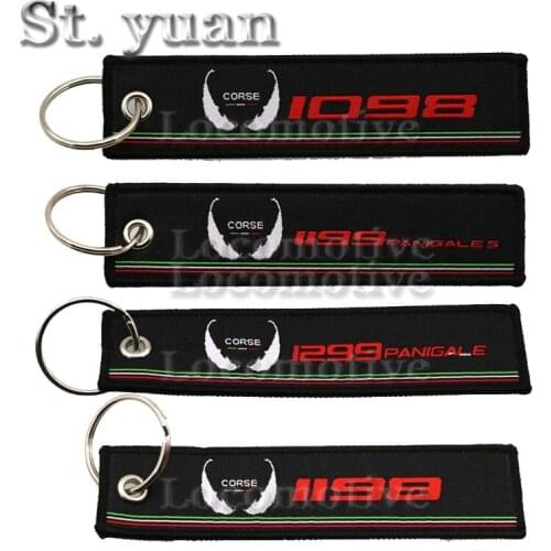 For Ducati 1098 1198 1199 1299 Ducati series motorcycle embroidery collection key chain key ring key hanger