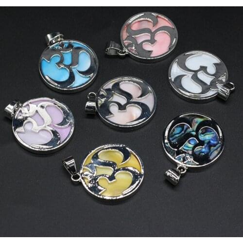 Natural Shell Abalone Pendants Reiki Heal Dyed Shells Charms High Quality for DIY Necklace Jewelry Making Accessories