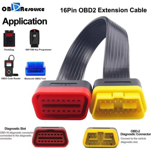 OBD2 Extension Cable for Launch X431 ThinkDiag/Easydiag OBD2 Cable Male to Female 16Pin OBDII Connector Adapter Car Accessories