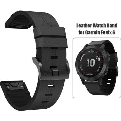 Leather Watchband Bracelet Wrist Strap for Garmin Fenix 6 Smart Wristband Strap Replace for Garmin Fenix 6 Smart Watch Accessory
