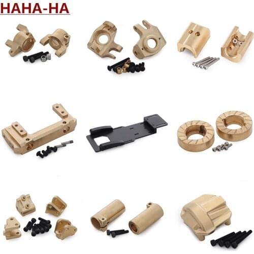 Brass Counterweight Set Steering Knuckles Carriers Differential Cover for 1/10 RC Crawler Car Axial SCX10 II 90046 90047
