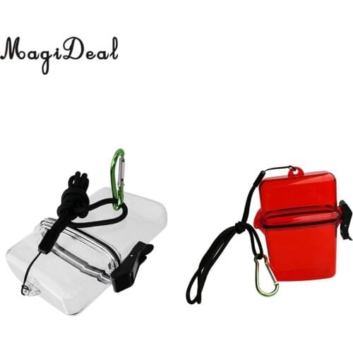 MagiDeal Waterproof Dry Box Storage Scuba Diving Kayak Sailing Gear Holder Case Container for ID Cards, License, Keys, Cash