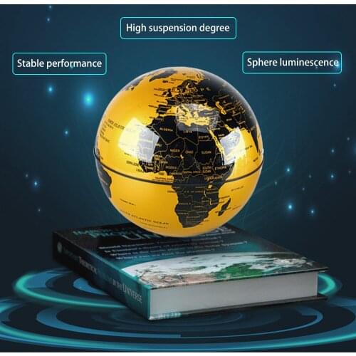 Automatic Rotation 6 Inch Magnetic Levitation Globe Globe Floating Lamp Decoration Led Night Globe Lamp Floating Earth Globe New