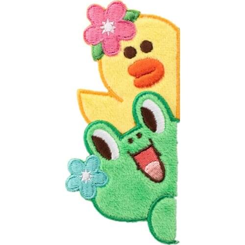 Maxsin 1 Pcs High Quality Cartoon Embroidered Cute Chickens And Frogs Sticker Garment Accessories Clothes Patch Decorative DIY